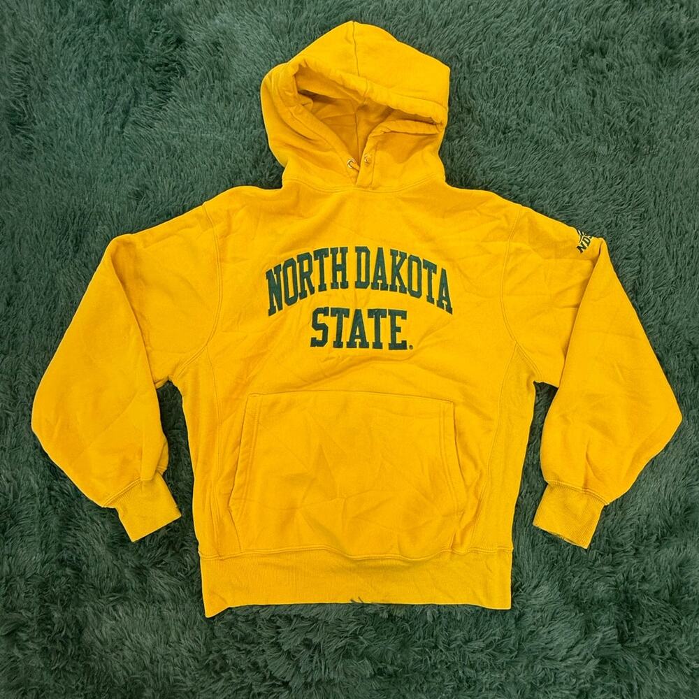 North Dakota State University Yellow Pullover Sweatshirt Hoodie Heavy Duty